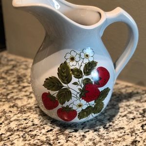 1970s Vintage Strawberry Pitcher